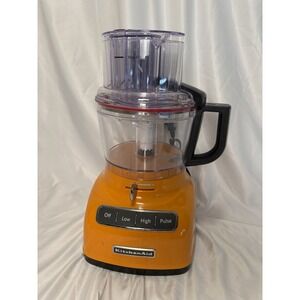 Kitchen Aid Orange Food Processor with Blade, Bowl, Pusher, Lid - KFP0935QTG